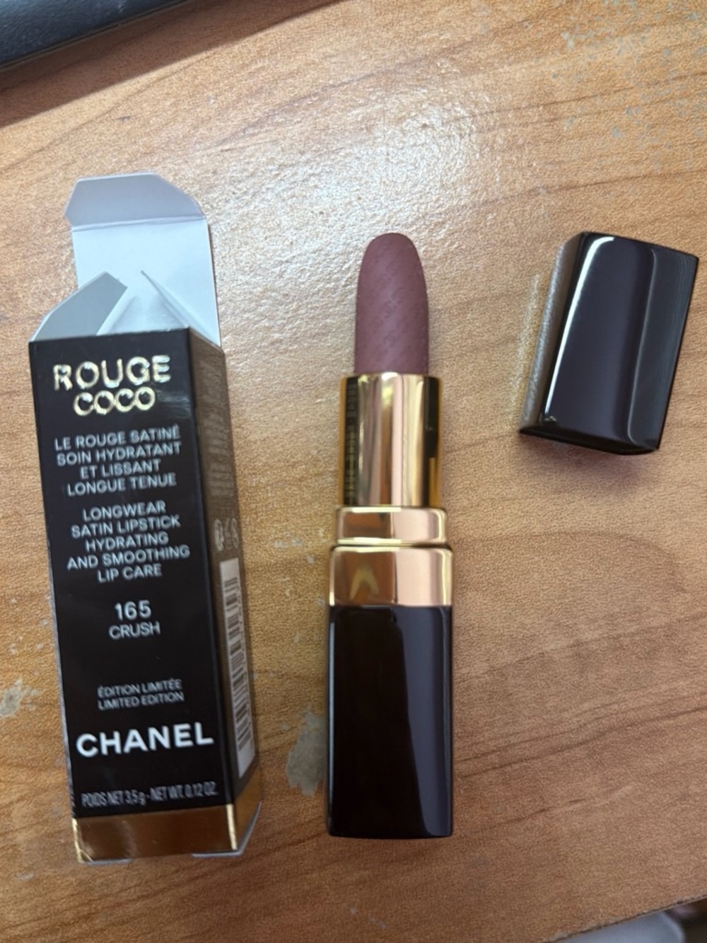 Chanel ROUGE COCO Lipstick 165 Crush Longwear Satin Lipstick Hydrating Smoothing - Picture 3 of 3